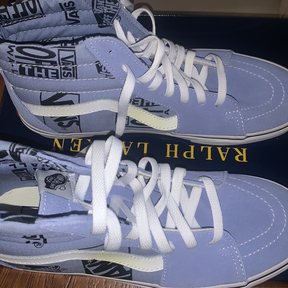 Vans Sk8-Hi sky blue with graphics. US MEN 10.0 NEW - Picture 6 of 7